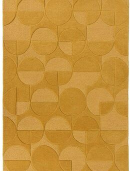 FLAIR RUGS Wollteppich Gigi, Höhe: 8 mm, aus 100% Wolle, geometrisches Design, fußbodenheizungsgeeignet