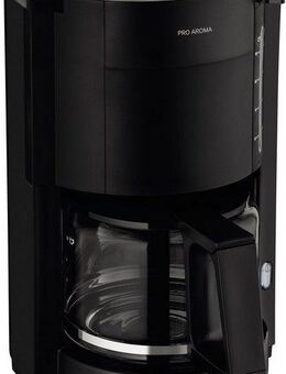 Krups Filterkaffeemaschine F30908 Pro Aroma, mit Glaskanne, 1,25L Füllmenge, 10-15 Tassen, 1050W, Schwarz