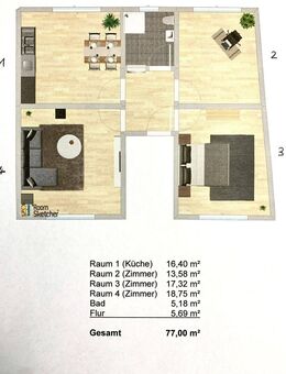 Provisionsfrei vom Eigentümer! Helle, freundliche, grundsanierte 3,5 Zimmer Wohnung in Rathausnähe zu vermieten - Hamm