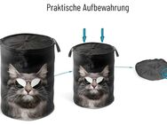 Sanilo Wäschekorb Cool Cat, kräftige Farben, samtweiche Oberfläche, mit Deckel