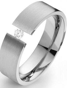 Damenring Edelstahl DE022 mit Zirkonia - Aholming