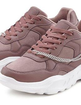 LASCANA Sneaker mit Chunky-Sohle & Ketten, Schnürhalbschuhe, Freizeitschuhe VEGAN