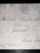 Herzlichen Glückwunsch zum Jahreswechsel, Gruß-,Visitenkarte 1902 in 02625