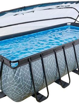 EXIT Framepool inkl. multifunktionaler Poolabdeckung (Set, 4-tlg), BxLxH: 250x540x122 cm, mit Sandfilterpumpe & Sicherheitsleiter