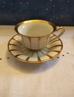 Tasse Fürstenberg weiß gold - Grünendeich