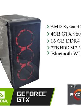 Gaming PC Ryzen 3 | 6GB GTX 1060 | 16GB | M.2+HDD | Win 11 | WLAN - Salach