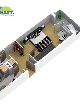 Ab jetzt müssen die Eltern allein klar kommen - 1RW mit Badewanne - Freiberg