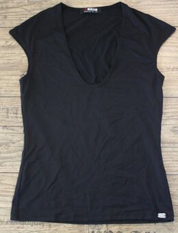 Morgan de Toi tief schwarzes Tshirt Y2k sexy Tshirt leichter Glanz Xs 34 - Neuenhagen (Berlin)