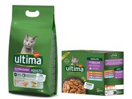 3 kg Ultima Trockenfutter + 8 x 85 g Sterilized Nassfutter-Mix gratis! - Sterilized Adult Lachs