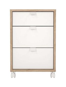 INOSIGN Rollcontainer Sign Rollwagen Rollschrank verschiebarer Transportbehälter, Zweifarbiges Design, 3 Schubladen, verschiebbar, Höhe 60 cm