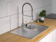 Schütte Spültischarmatur CORNWALL Niederdruck Armatur Küche, Wasserhahn ausziehbar, Mischbatterie, Chrom