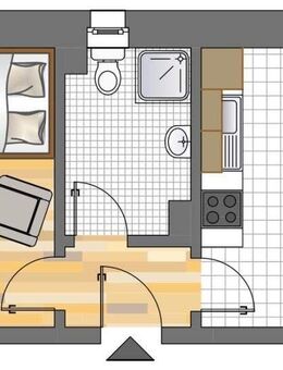 Demnächst frei! 1-Zimmer-Wohnung in Dortmund Körne - Dortmund
