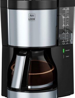 Melitta Filterkaffeemaschine Look® Perfection 1025-06 schwarz, 1,25l Kaffeekanne, Papierfilter 1x4