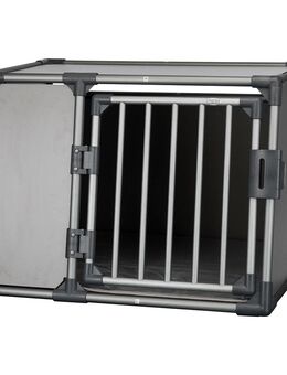 Trixie Transportbox Aluminium graphit - B 92 x T 78 x H 64 cm (Größe L)