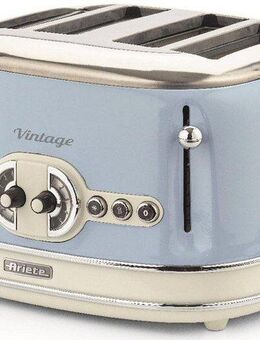Ariete Toaster Vintage, 4 kurze Schlitze, für 4 Scheiben, 1630 W, blau