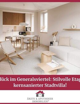 Grünes Wohnglück im Generalsviertel: Stilvolle Etagenwohnung in kernsanierter Stadtvilla! - Hamburg