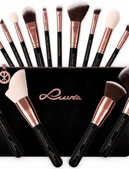 Luvia Cosmetics Kosmetikpinsel-Set Essential Brushes - Black Diamond, 15 tlg., vegan