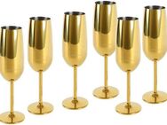 ECHTWERK Champagnerglas, Edelstahl, Sektglas, Sektkelch, Champagnerkelch, bruchsicher, 250 ml