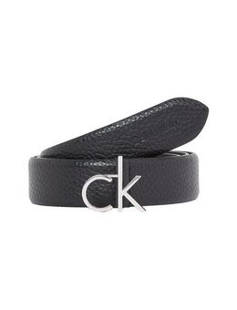 Calvin Klein Ledergürtel CK LOGO BUCKLE BELT 3.0_PBL mit Logoprägung als Schließe