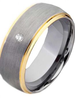 Damenring Wolframring DW160 mit Zirkonia - Aholming