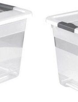 keeeper Organizer cornelia (Set, 2 St), Aufbewahrungsbox, 52 L, mit Deckel und Schiebeverschluss, Kunststoff