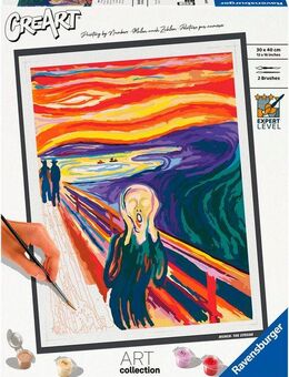 Ravensburger Malen nach Zahlen CreArt, ART Collection, Munch-Schrei, für Erwachsene, Made in Europe