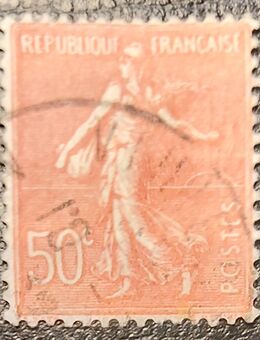 Briefmarke Republique Francaise, verm. 1938, 50 C, gestempelt - Leverkusen