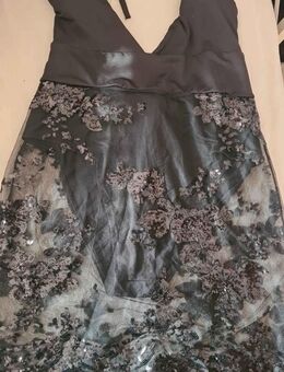 Sexy Damen Body einteilig Kleid spitze schwarz Gr. 38 - Hasselroth