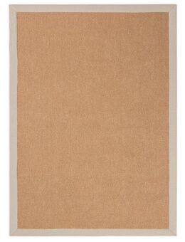 carpetfine Sisalteppich Sisal, auch als Läufer erhältlich, rechteckig, Höhe: 5 mm, mit farbiger Bordüre, Anti Rutsch Rückseite, viele Größen, Wohnzimmer