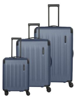 travelite Trolleyset DYNAMIIC S/M/L, verschiedene Farben, 4 Rollen, (Set, 3 tlg., S/M/L), Hartschalen-Koffer ABS Volumenerweiterung bei M/L