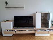 Fernsehmöbel Esche hell und Naturlack weiss - Zürich