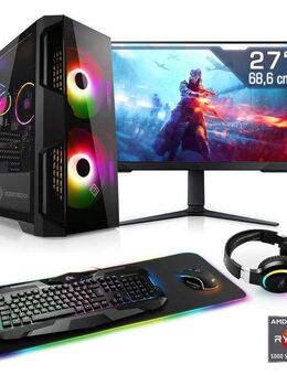 CSL RGB Edition V28752 Gaming-PC-Komplettsystem (27", AMD Ryzen 7 5700G, AMD Radeon Graphics, 32 GB RAM, 1000 GB SSD)