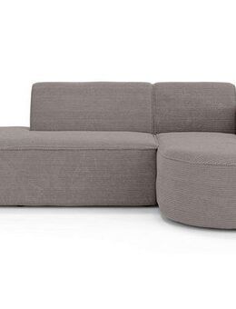 OTTO home Ecksofa ADELLA Design-Sofa mit Recamiere rechts/links, 248/159/76 cm, L-Form mit Wellenunterfederung, runde Form, auch in Cord