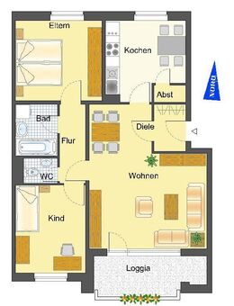 3-Zimmer-Wohnung in Recklinghausen - Recklinghausen