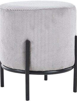 SalesFever Polsterhocker, mit Design-Gestell aus schwarzem Metall