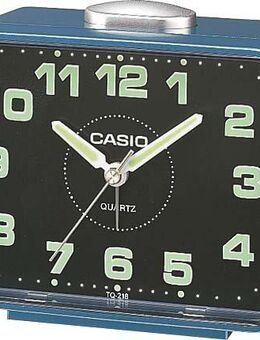CASIO Quarzwecker TQ-218-2EF Wecker, Leuchtzeiger, Leuchtziffern, Schlafzimmer, Geschenkidee