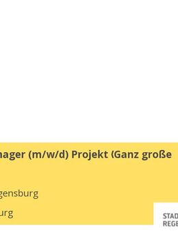 Projektmanager (m/w/d) Projekt „Ganz große Küche“ - Regensburg