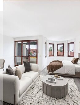 Erstbezug nach Sanierung - Hübsch geschnittene 1-Zimmer-Wohnung mit Erker und schönem Westbalkon - Germering