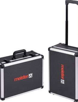 meister Werkzeugtasche Werkzeugkiste leer/ 9095080, 46x35x19 cm, mit Rollen, 15 Werkzeugtaschen, Alu