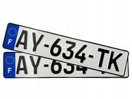 Autokennzeichen KFZ Kennzeichen für Sammler oder Showzwecke original geprägt Frankreich Set 5673 - Wuppertal
