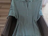 Lands End Shirt Gr. L Smaragd gestreift Polostyle Leinenmix - Bad Bederkesa