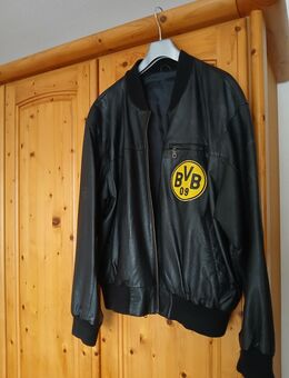 Nappa Lederjacke mit BVB Emblem - Ennepetal (Stadt der Kluterhöhle) Zentrum