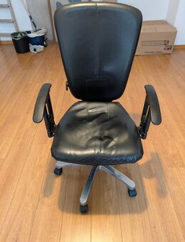 Schreibtischstuhl Leder mit Lendenwirbelstütze - Karlsruhe Zentrum