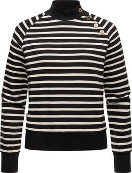 Ragwear Sweatshirt Majjorka Stylisches Damen Langarmshirt mit Rippbündchen und Zierknöpfen