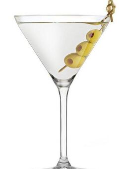 van Well Cocktailglas Martini, Glas, 260 ml, im Geschenkkarton, 4-teilig