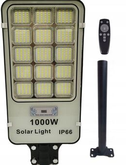 LEISTUNGSSTARKE 800W SOLARLAMPE MIT FERNBEDIENUNG UND SENSOR Set342 - Ingolstadt