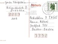DDR: MiNr. P 107 I, 02.07.1990, "Bauten und Denkmäler", Tagesstempel "Dresden / 24.09.1990" - Brandenburg (Havel)