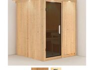 Karibu Sauna Milaja, BxTxH: 165 x 165 x 202 cm, 68 mm, (Set) ohne Ofen