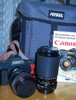 Canon T70 Spiegelreflexkamera mit Blitzgerät Canon Speedlite 277T - Niedernhausen