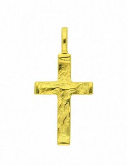 Adelia´s Kettenanhänger Damen & Herren 585 Gold Kreuz Anhänger, Goldschmuck für Damen & Herren